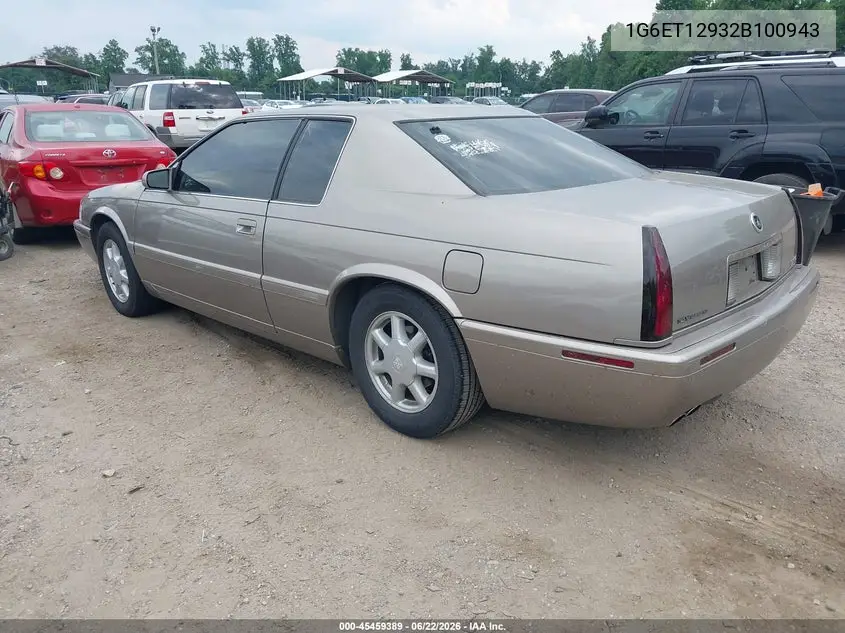 2002 Cadillac Eldorado Touring Etc VIN: 1G6ET12932B100943 Lot: 45459389
