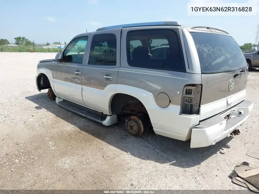 2002 Cadillac Escalade Standard VIN: 1GYEK63N62R316828 Lot: 45476063