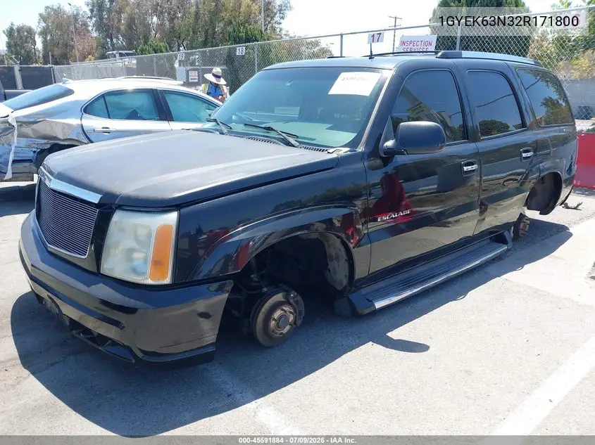 2002 Cadillac Escalade Standard VIN: 1GYEK63N32R171800 Lot: 45591884