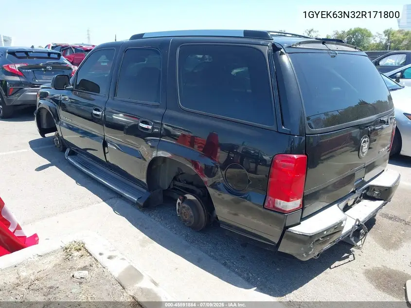 2002 Cadillac Escalade Standard VIN: 1GYEK63N32R171800 Lot: 45591884