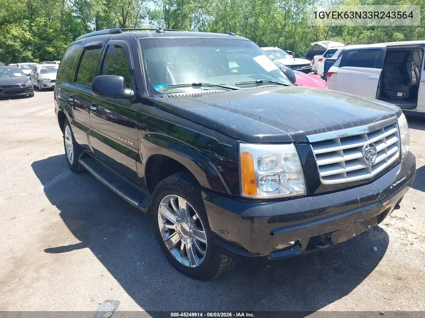 2003 Cadillac Escalade Standard VIN: 1GYEK63N33R243564 Lot: 45249914