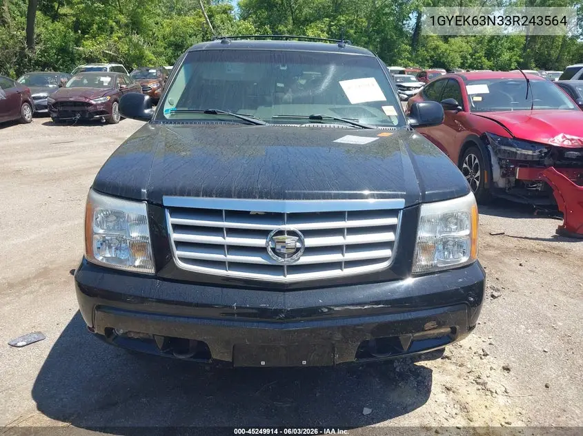 2003 Cadillac Escalade Standard VIN: 1GYEK63N33R243564 Lot: 45249914
