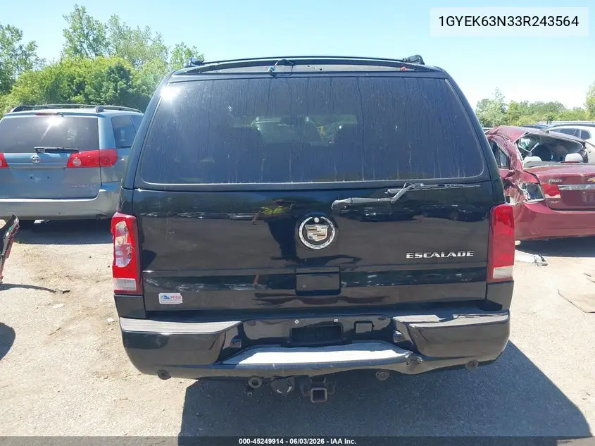 2003 Cadillac Escalade Standard VIN: 1GYEK63N33R243564 Lot: 45249914