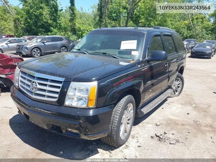 2003 Cadillac Escalade Standard VIN: 1GYEK63N33R243564 Lot: 45249914