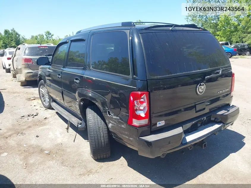 2003 Cadillac Escalade Standard VIN: 1GYEK63N33R243564 Lot: 45249914