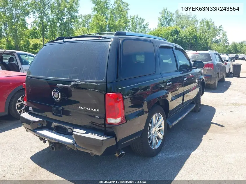 2003 Cadillac Escalade Standard VIN: 1GYEK63N33R243564 Lot: 45249914