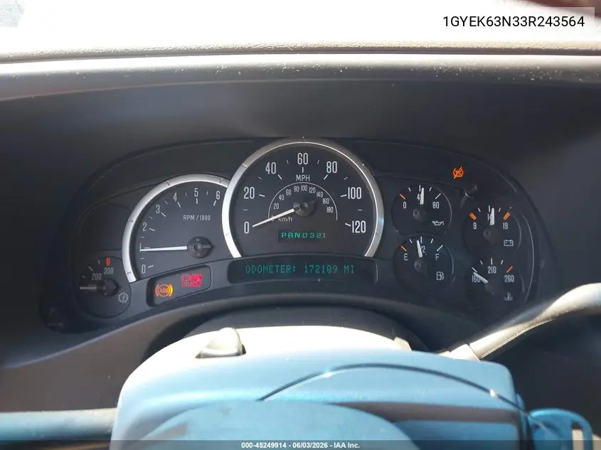 2003 Cadillac Escalade Standard VIN: 1GYEK63N33R243564 Lot: 45249914