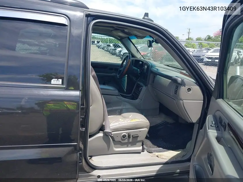 2003 Cadillac Escalade Standard VIN: 1GYEK63N43R103409 Lot: 45267005