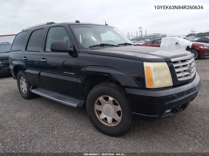 2004 Cadillac Escalade Standard VIN: 1GYEK63N84R260636 Lot: 45260577