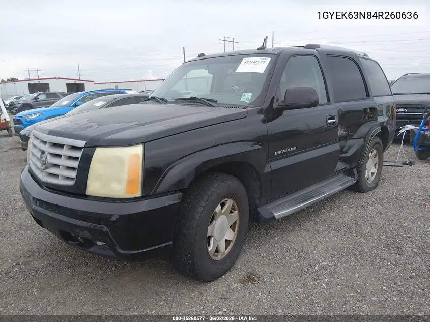 2004 Cadillac Escalade Standard VIN: 1GYEK63N84R260636 Lot: 45260577