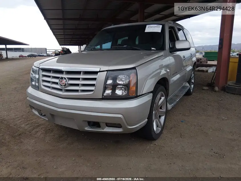 2004 Cadillac Escalade Standard VIN: 1GYEK63N64R294428 Lot: 45652955