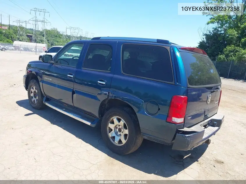 2005 Cadillac Escalade Standard VIN: 1GYEK63NX5R237358 Lot: 45297801