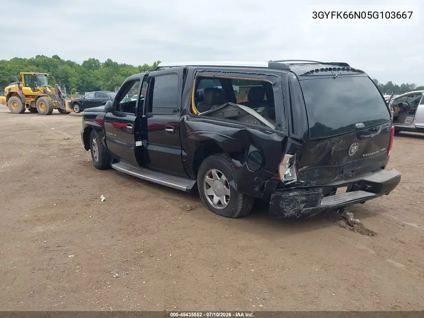 2005 Cadillac Escalade Esv Standard VIN: 3GYFK66N05G103667 Lot: 45435552
