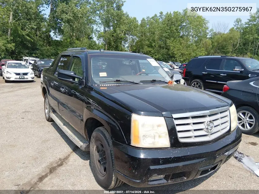 2005 Cadillac Escalade Ext Standard VIN: 3GYEK62N35G275967 Lot: 45618851