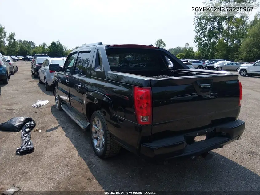 2005 Cadillac Escalade Ext Standard VIN: 3GYEK62N35G275967 Lot: 45618851