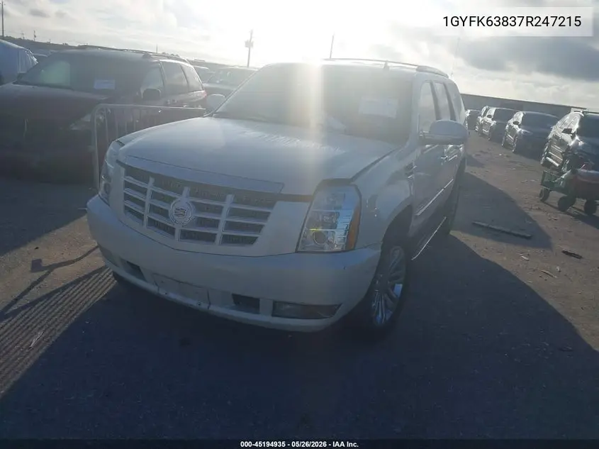 2007 Cadillac Escalade Standard VIN: 1GYFK63837R247215 Lot: 45194935