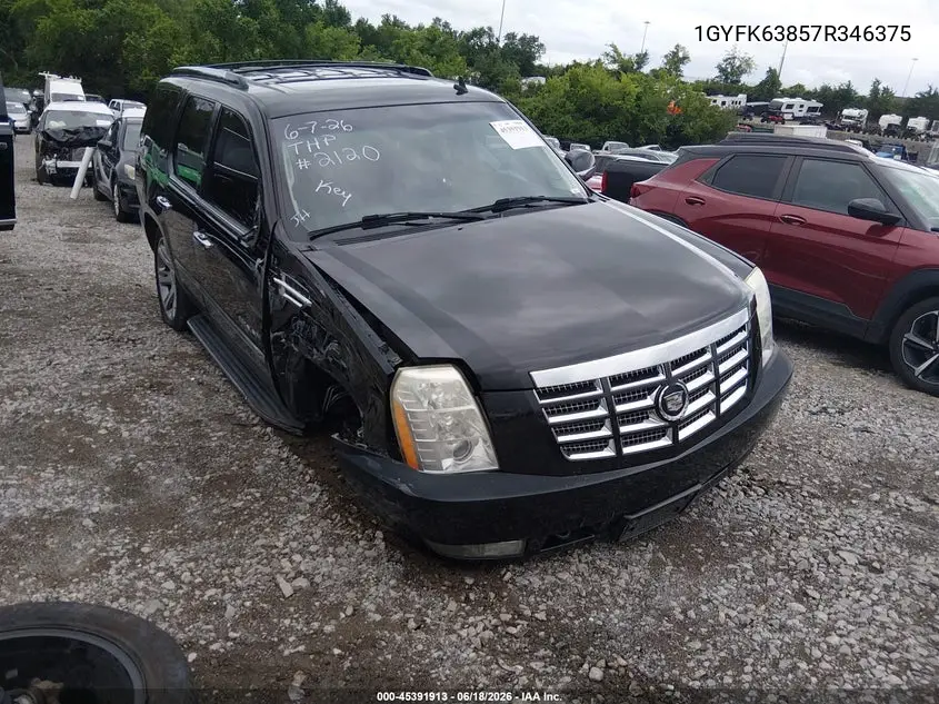 2007 Cadillac Escalade VIN: 1GYFK63857R346375 Lot: 45391913