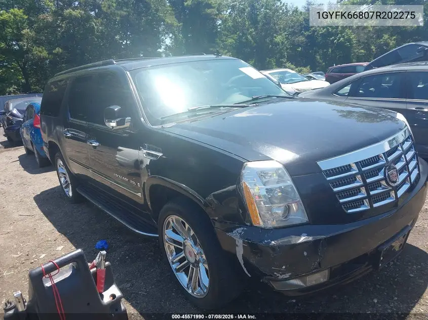 2007 Cadillac Escalade Esv Standard VIN: 1GYFK66807R202275 Lot: 45571990