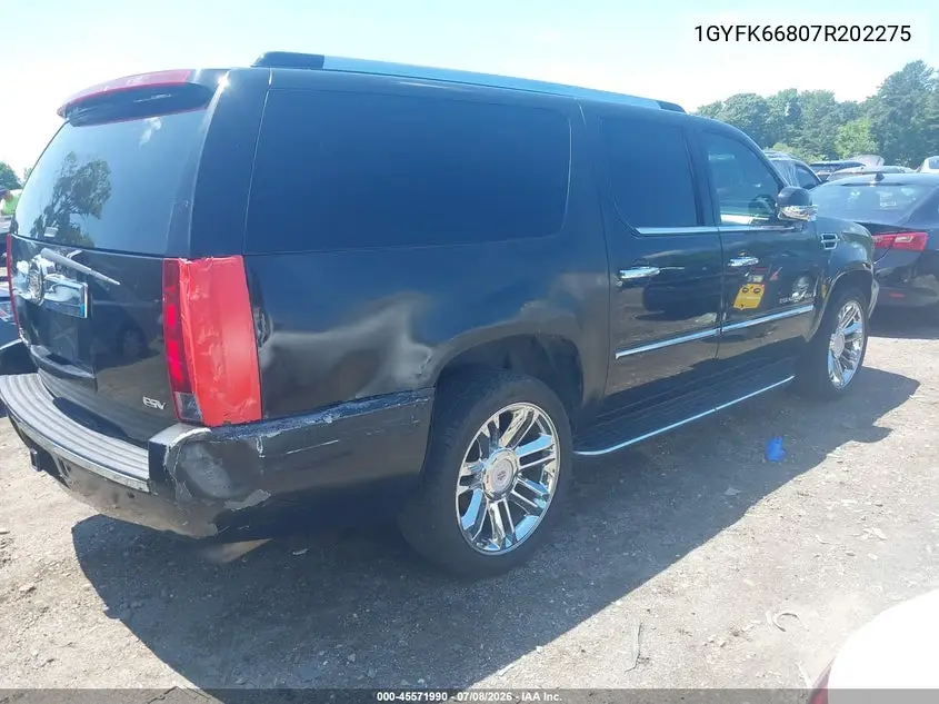 2007 Cadillac Escalade Esv Standard VIN: 1GYFK66807R202275 Lot: 45571990