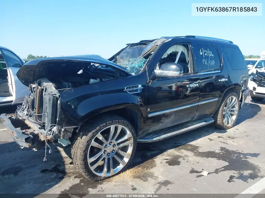 2007 Cadillac Escalade VIN: 1GYFK63867R185843 Lot: 45577513