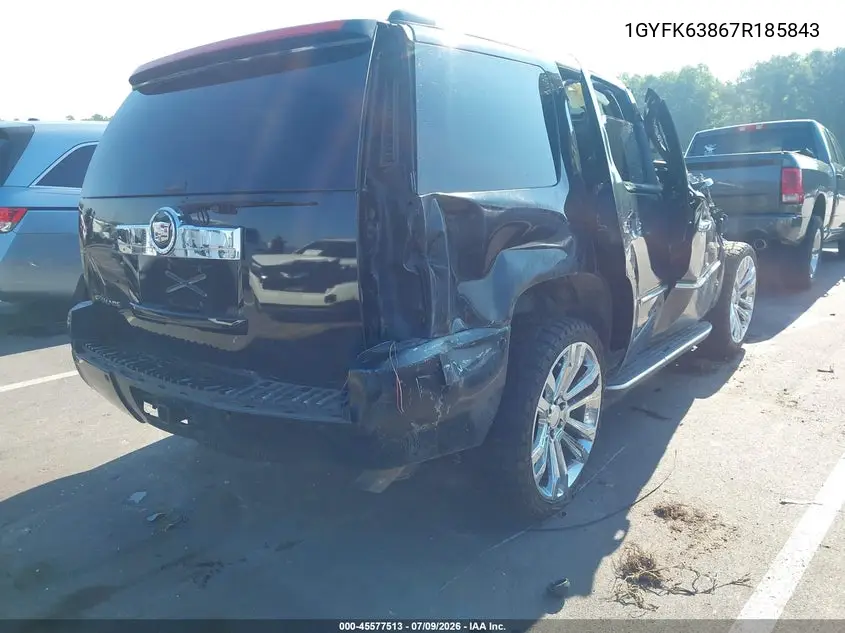 2007 Cadillac Escalade VIN: 1GYFK63867R185843 Lot: 45577513