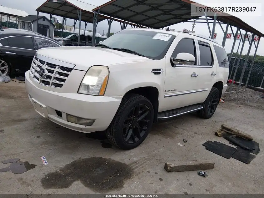 2007 Cadillac Escalade VIN: 1GYFK63817R239047 Lot: 45578249