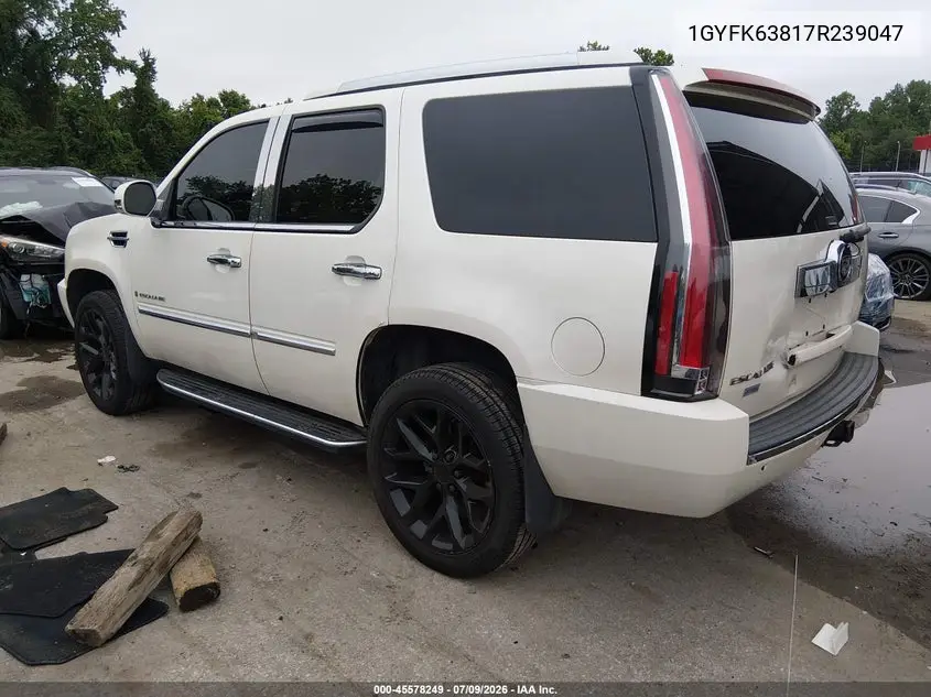 2007 Cadillac Escalade VIN: 1GYFK63817R239047 Lot: 45578249