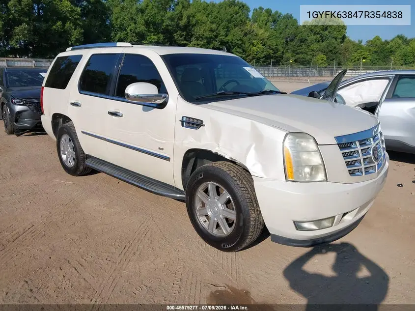 2007 Cadillac Escalade VIN: 1GYFK63847R354838 Lot: 45579277