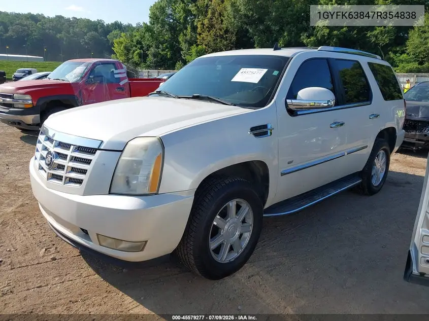 2007 Cadillac Escalade VIN: 1GYFK63847R354838 Lot: 45579277