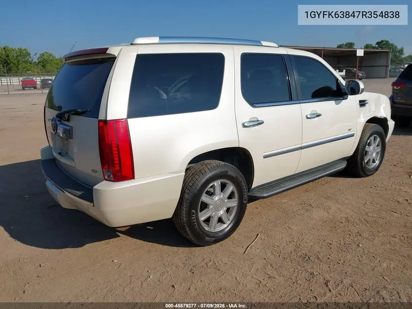 2007 Cadillac Escalade VIN: 1GYFK63847R354838 Lot: 45579277