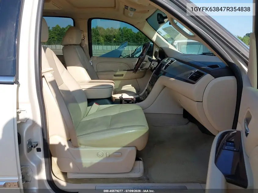 2007 Cadillac Escalade VIN: 1GYFK63847R354838 Lot: 45579277