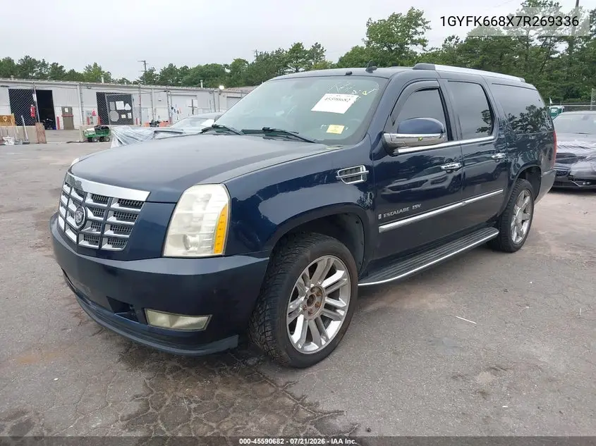 2007 Cadillac Escalade Esv Standard VIN: 1GYFK668X7R269336 Lot: 45590682
