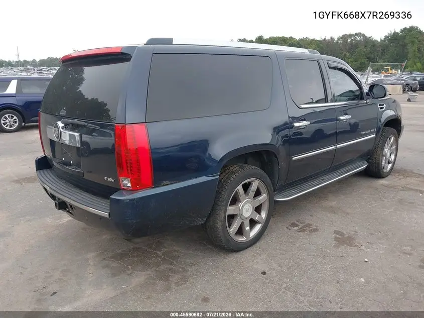 2007 Cadillac Escalade Esv Standard VIN: 1GYFK668X7R269336 Lot: 45590682