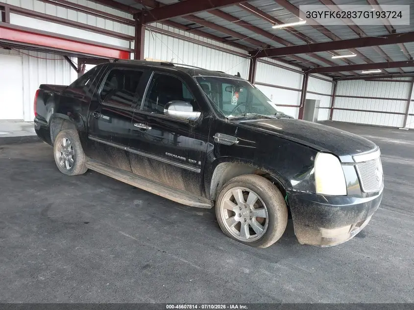 2007 Cadillac Escalade Ext VIN: 3GYFK62837G193724 Lot: 45607814
