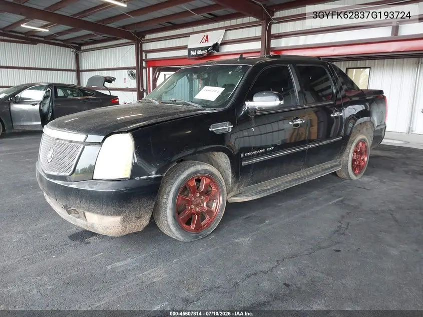 2007 Cadillac Escalade Ext VIN: 3GYFK62837G193724 Lot: 45607814