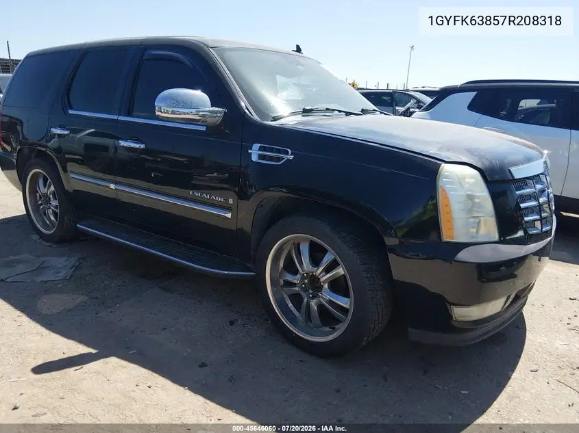 2007 Cadillac Escalade VIN: 1GYFK63857R208318 Lot: 45646060