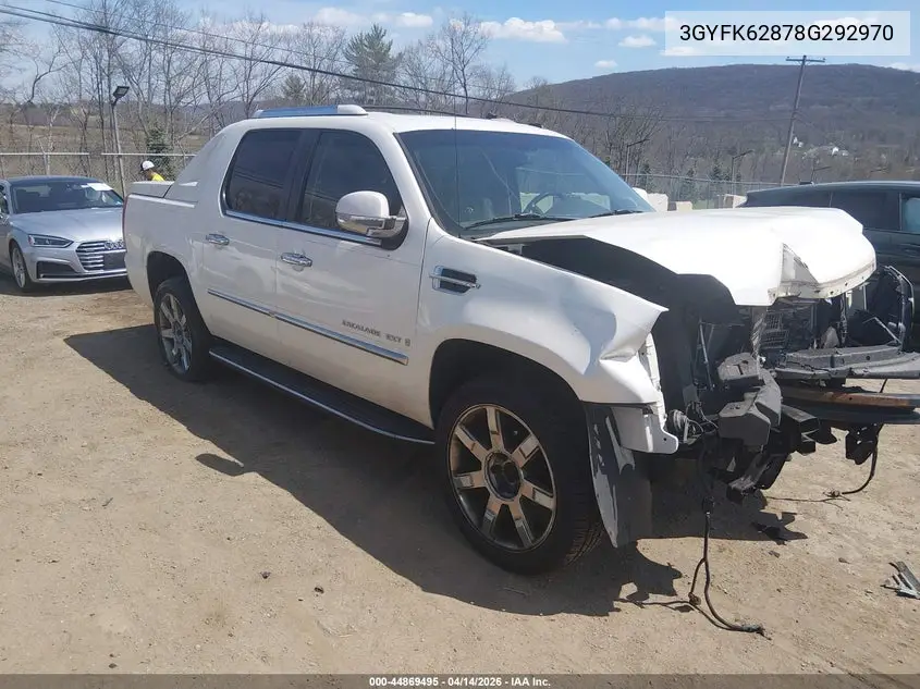 2008 Cadillac Escalade Ext Standard VIN: 3GYFK62878G292970 Lot: 44869495