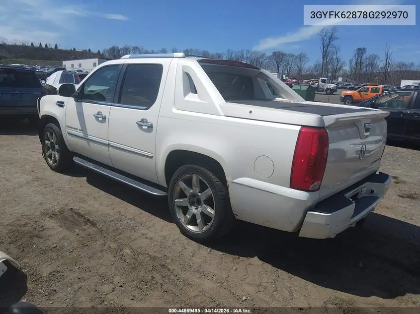 2008 Cadillac Escalade Ext Standard VIN: 3GYFK62878G292970 Lot: 44869495
