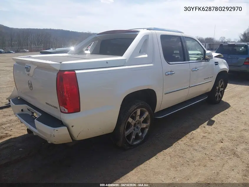 2008 Cadillac Escalade Ext Standard VIN: 3GYFK62878G292970 Lot: 44869495