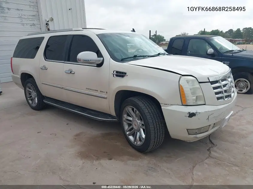 2008 Cadillac Escalade Esv Standard VIN: 1GYFK66868R258495 Lot: 45228440
