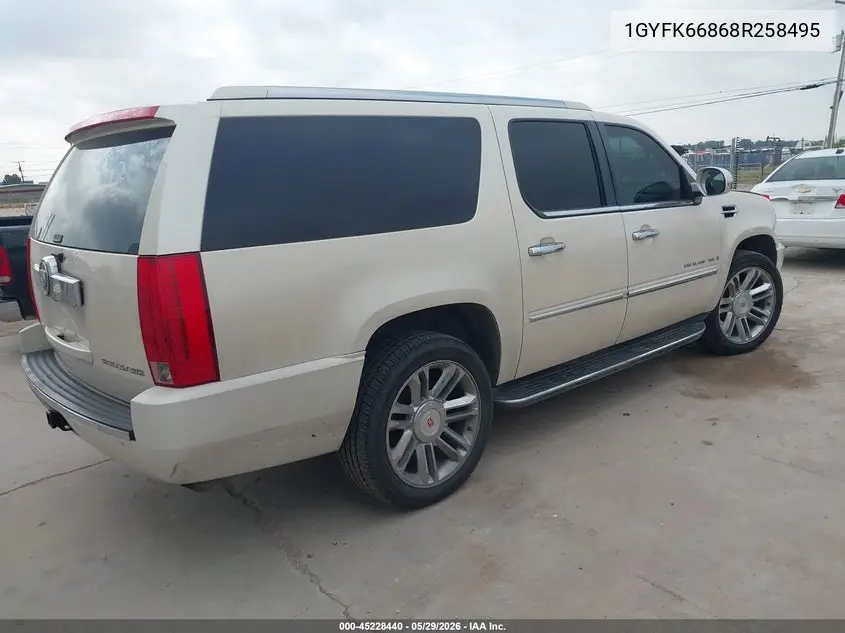 2008 Cadillac Escalade Esv Standard VIN: 1GYFK66868R258495 Lot: 45228440
