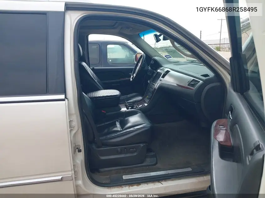 2008 Cadillac Escalade Esv Standard VIN: 1GYFK66868R258495 Lot: 45228440