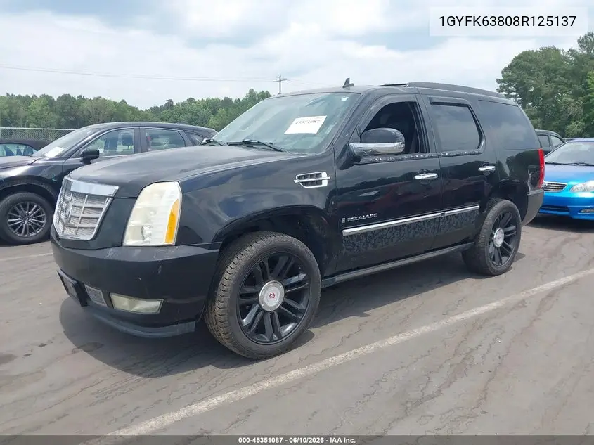 1GYFK63808R125137 2008 Cadillac Escalade Standard
