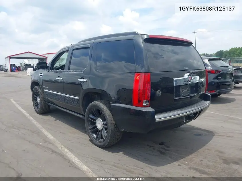 1GYFK63808R125137 2008 Cadillac Escalade Standard