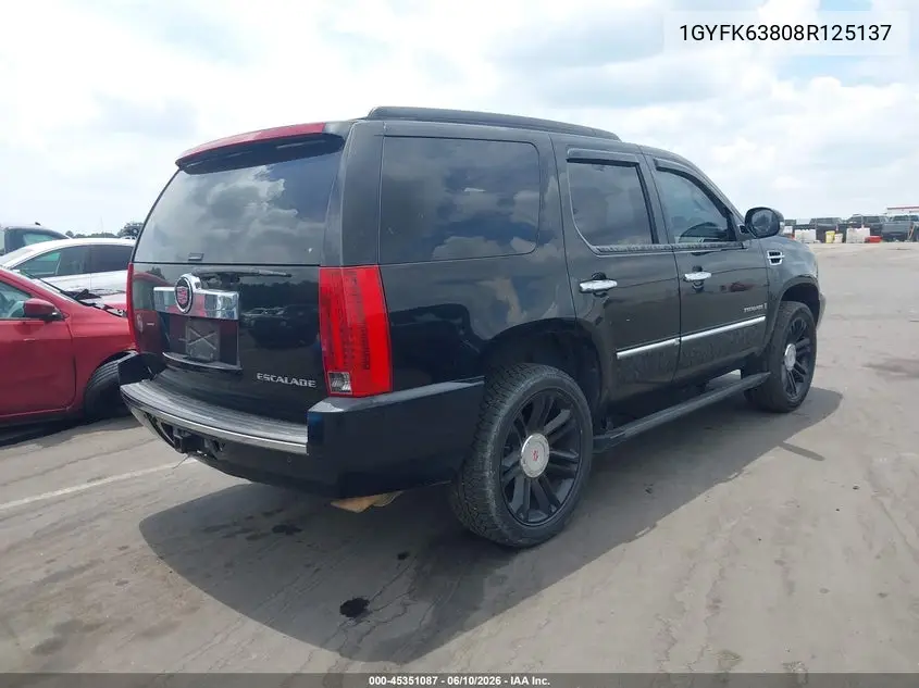 1GYFK63808R125137 2008 Cadillac Escalade Standard