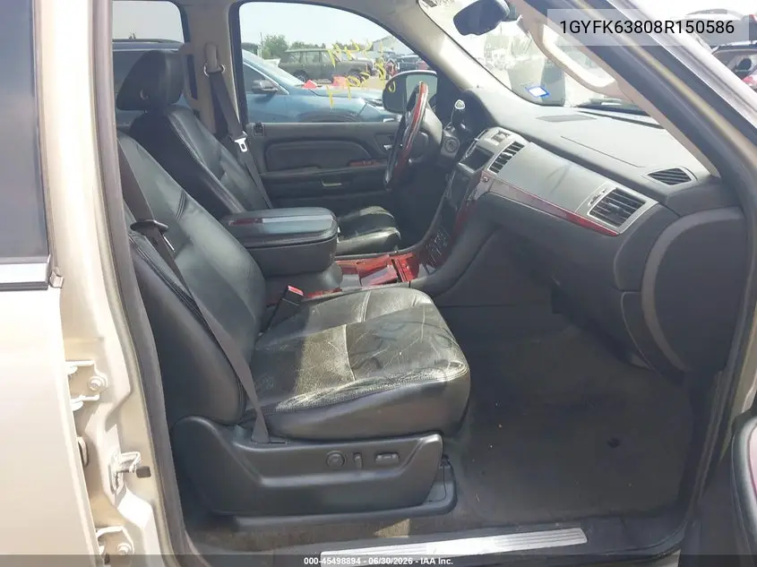2008 Cadillac Escalade VIN: 1GYFK63808R150586 Lot: 45498894