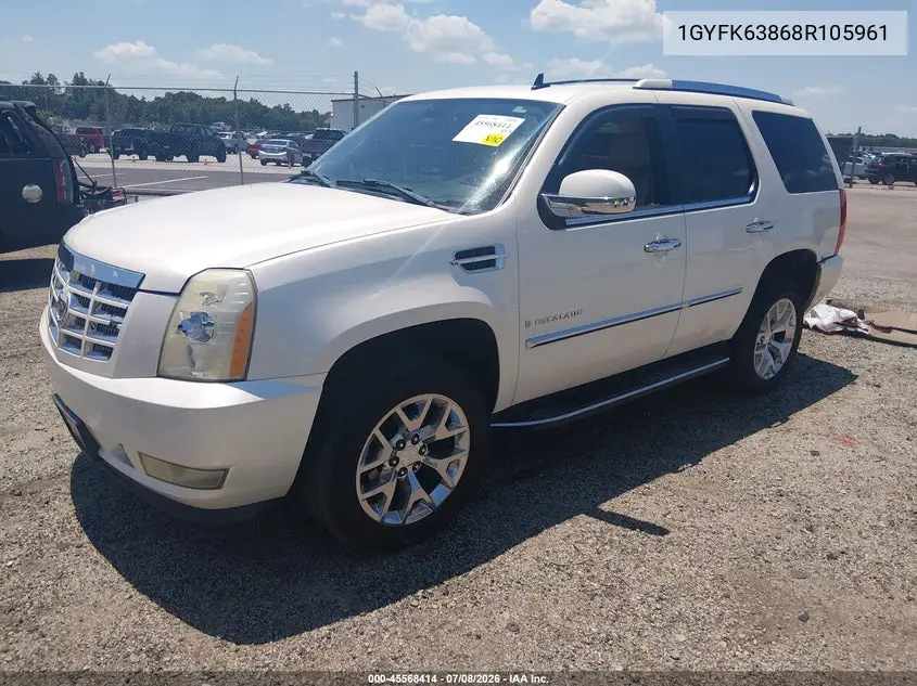 2008 Cadillac Escalade VIN: 1GYFK63868R105961 Lot: 45568414