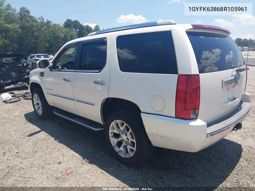 2008 Cadillac Escalade VIN: 1GYFK63868R105961 Lot: 45568414