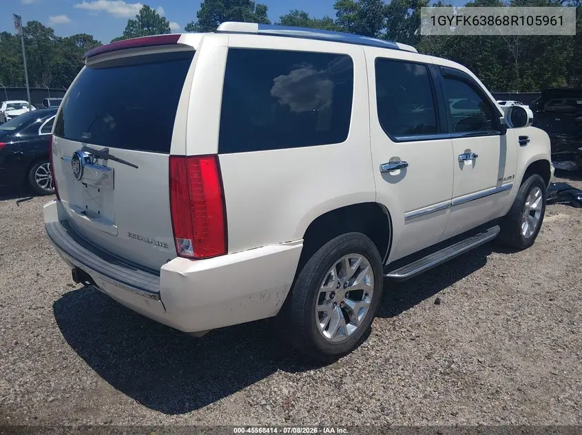 2008 Cadillac Escalade VIN: 1GYFK63868R105961 Lot: 45568414