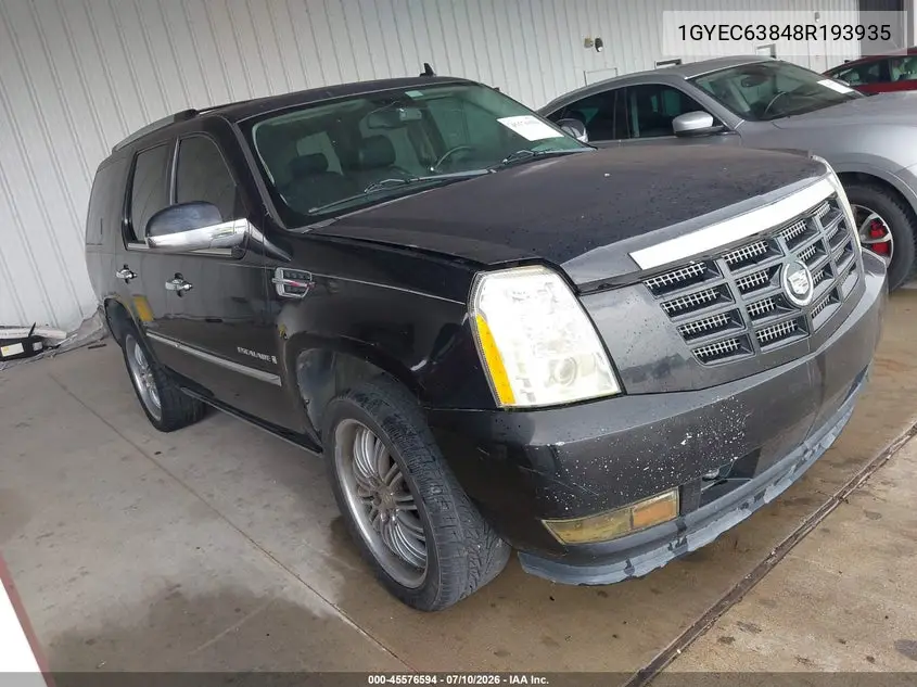 2008 Cadillac Escalade VIN: 1GYEC63848R193935 Lot: 45576594